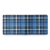 Blue Plaid Leather Wallet - Shift Royal