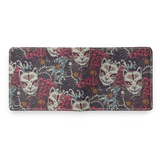 Japanese Kitsune Fox Mask Leather Wallet - Shift Royal