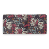 Japanese Kitsune Fox Mask Leather Wallet - Shift Royal