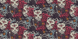 Japanese Kitsune Fox Mask Door Panel Trims - Shift Royal