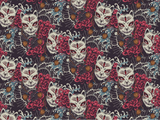 Japanese Kitsune Fox Mask Door Panel Trims - Shift Royal