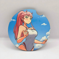 Swimsuit Zero Two Car Coasters