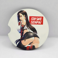 Stay Safe Senpai Car Coaster - Tifa Lockhart