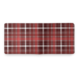 Red Plaid Leather Wallet - Shift Royal