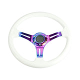 Neo Chrome 350mm 14inch Steering Wheel - Shift Royal