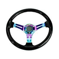 Neo Chrome 350mm 14inch Steering Wheel - Shift Royal